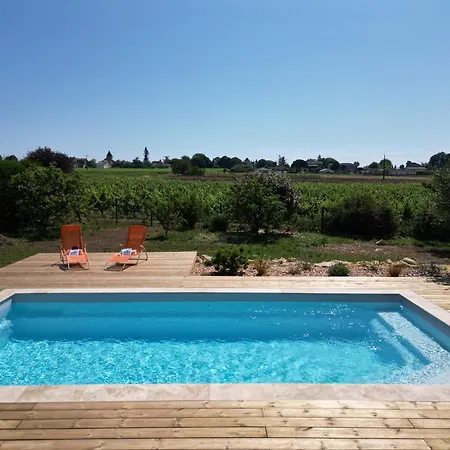 Сasa de vacaciones Charmante Maison Avec Piscine Au Coeur Des Vignes Saint-Philippe-dʼAiguille